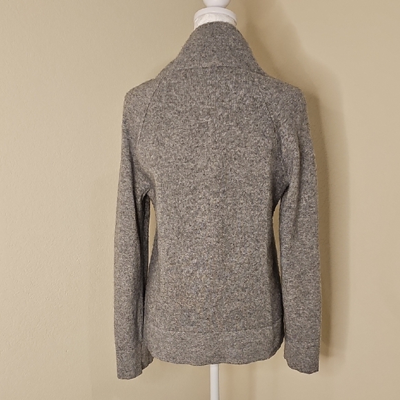 Ann Taylor Wool Blend Funnel Neck Gray Sweater Sz M - Picture 4 of 8